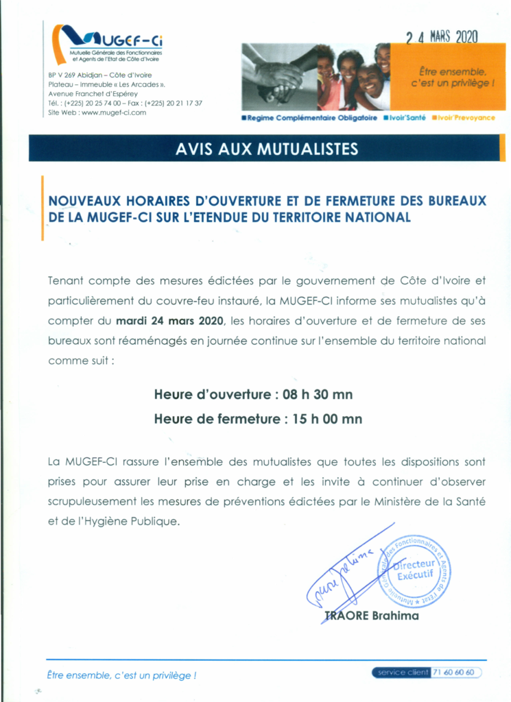 avis aux mutualistes